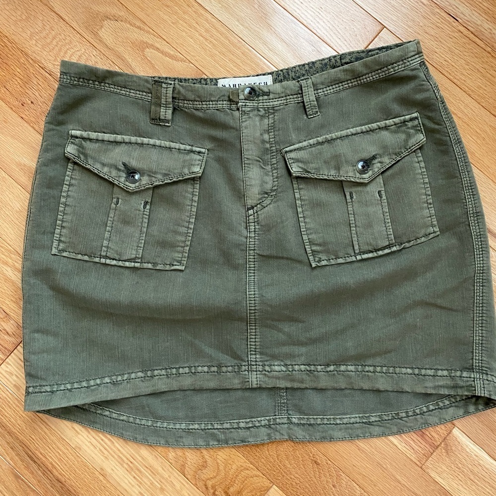 Anthropologie Olive Mini Skirt